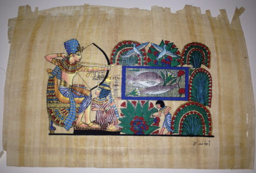 King Tut and his wife fishing