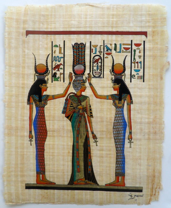 Buy Painting of Nefertari The Beautiful on Egyptian Papyrus Paper