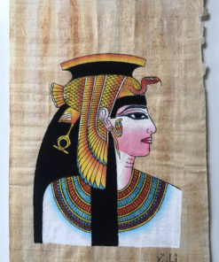 Queen Cleopatra Egyptian Papyrus Painting